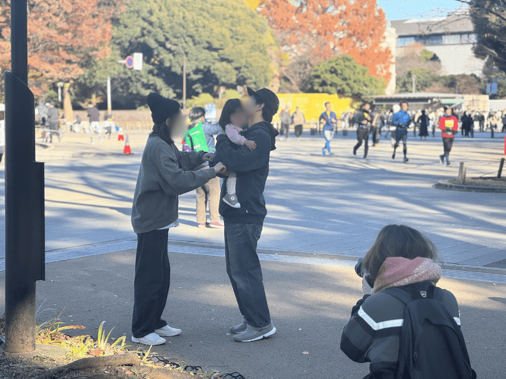 ランナーがたくさんいる撮影風景